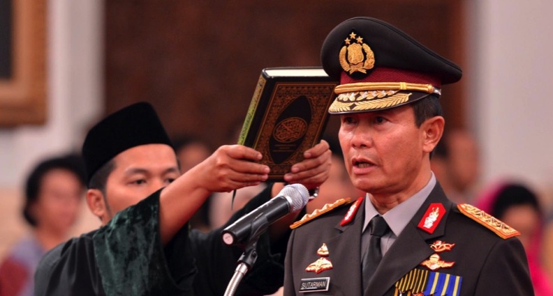 Sutarman Sworn in as New Police Chief