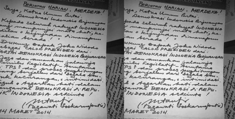A Letter from Ibu Bangsa: Jokowi’s Presidential Nomination!